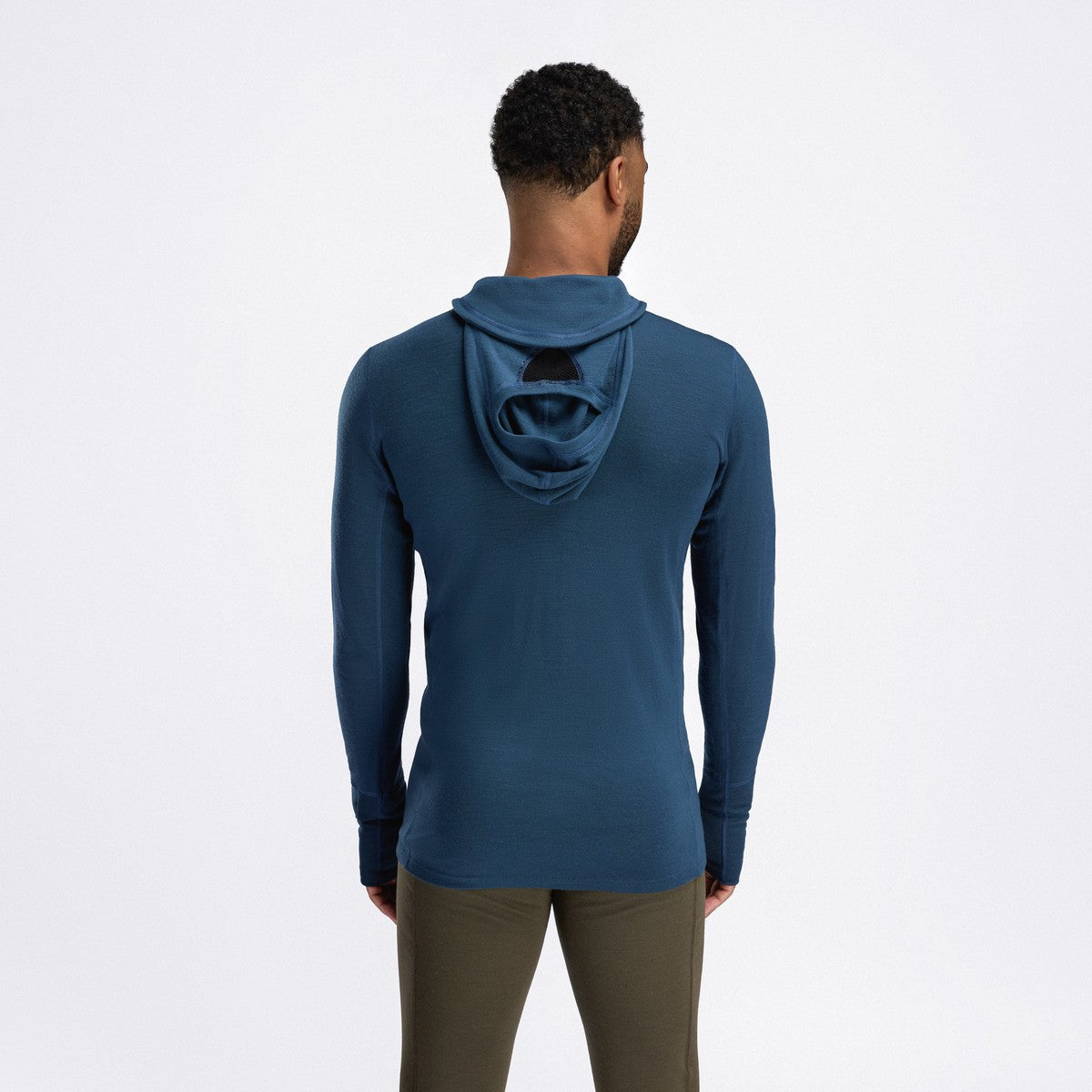 Aclima WarmWool Hoodsweater w/Zip uldtrøje, herre (Blue Fusion / Midnight Navy)