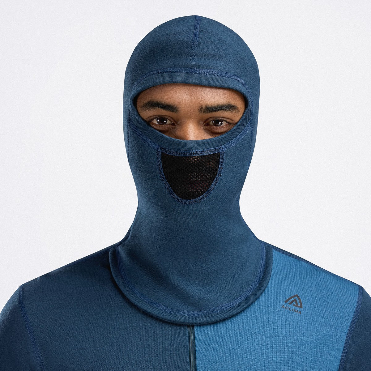 Aclima WarmWool Hoodsweater w/Zip uldtrøje, herre (Blue Fusion / Midnight Navy)