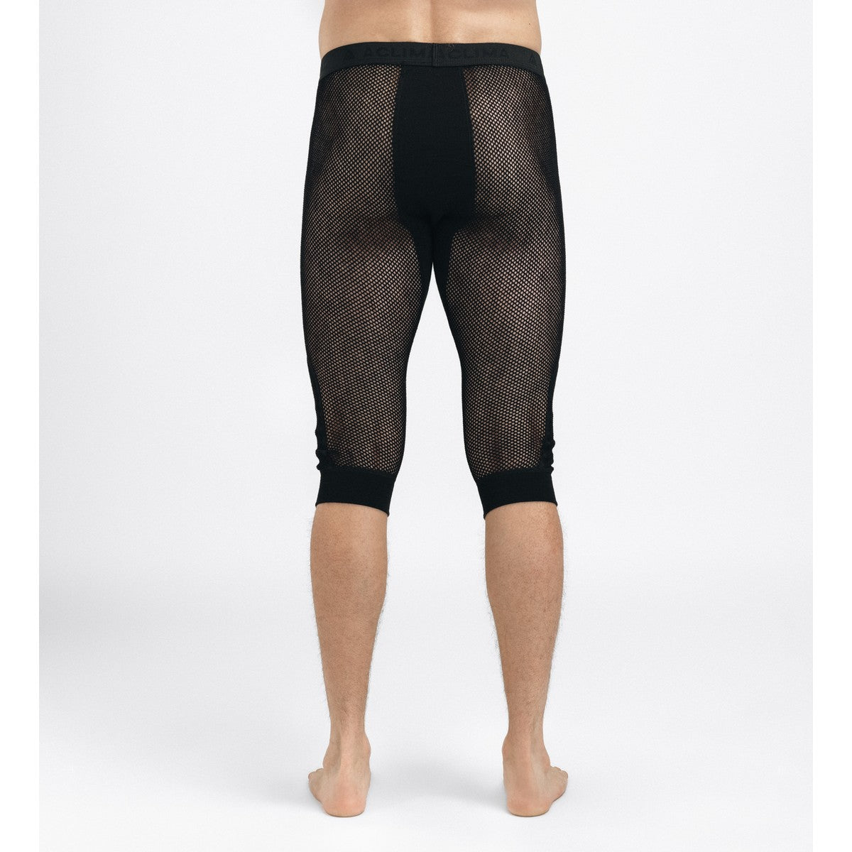 Aclima WoolNet Longs 3/4 lange underbukser, herre (Jet Black)