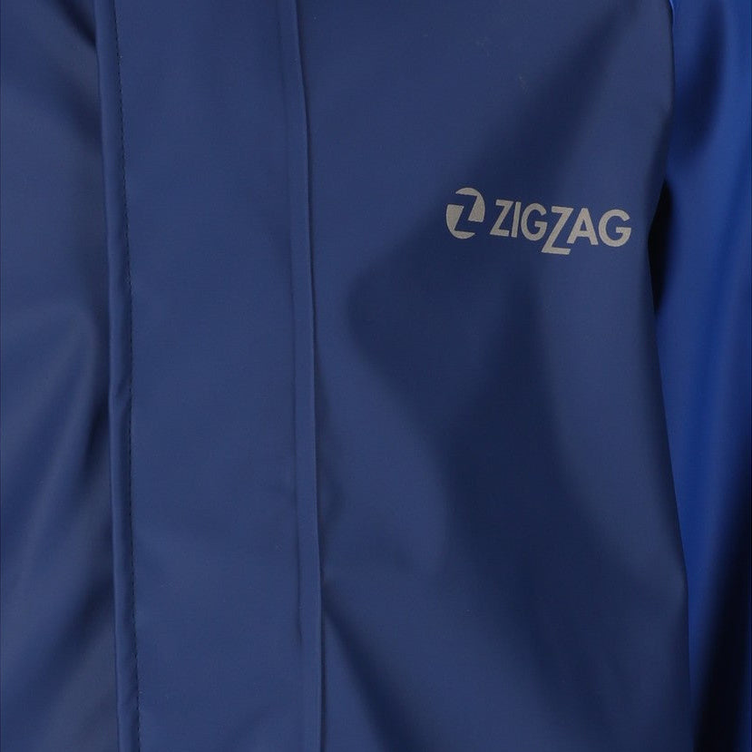 Zigzag Augus fleece regnsæt, junior (Estate Blue)