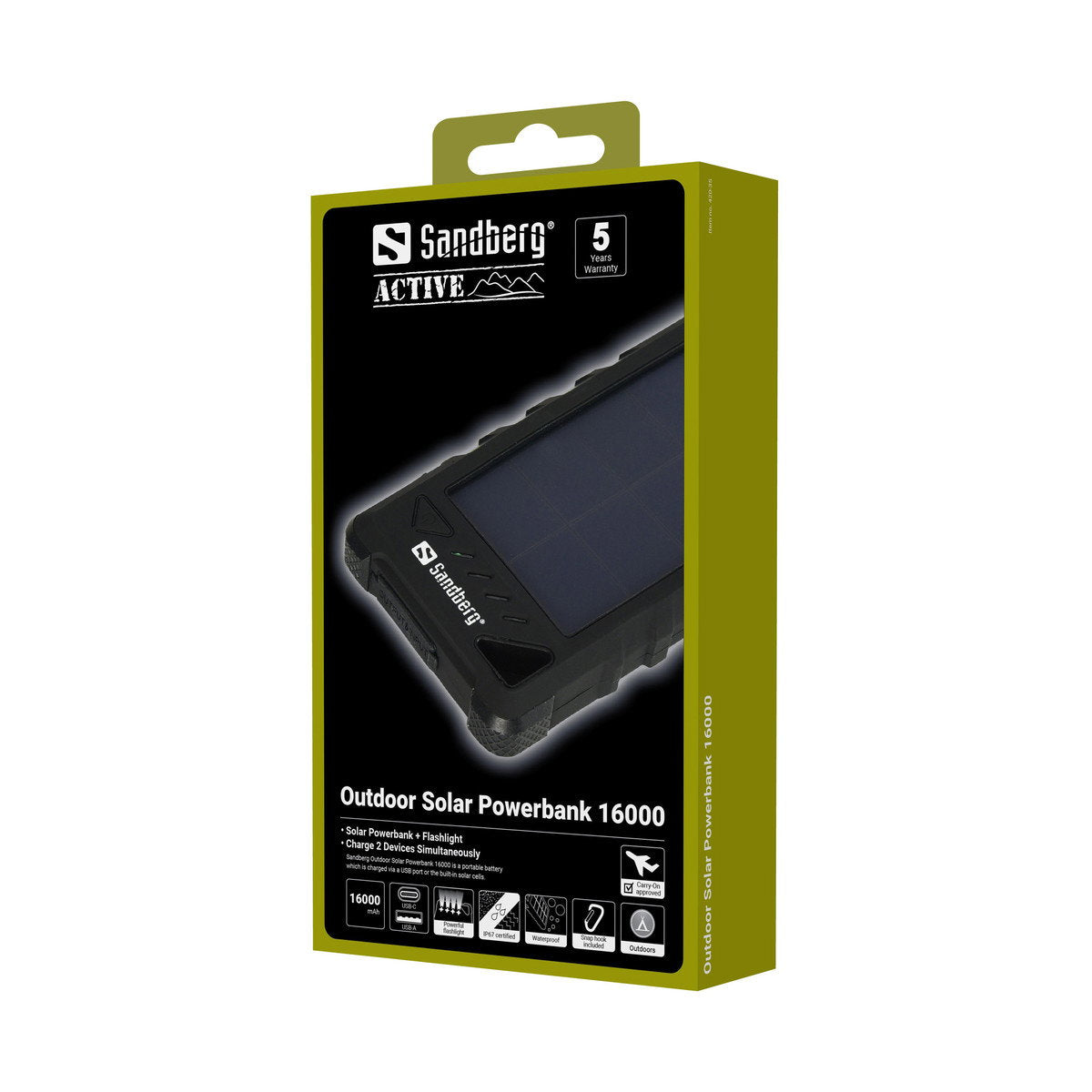 Sandberg Outdoor Solar Powerbank 16000 mAh (Black)
