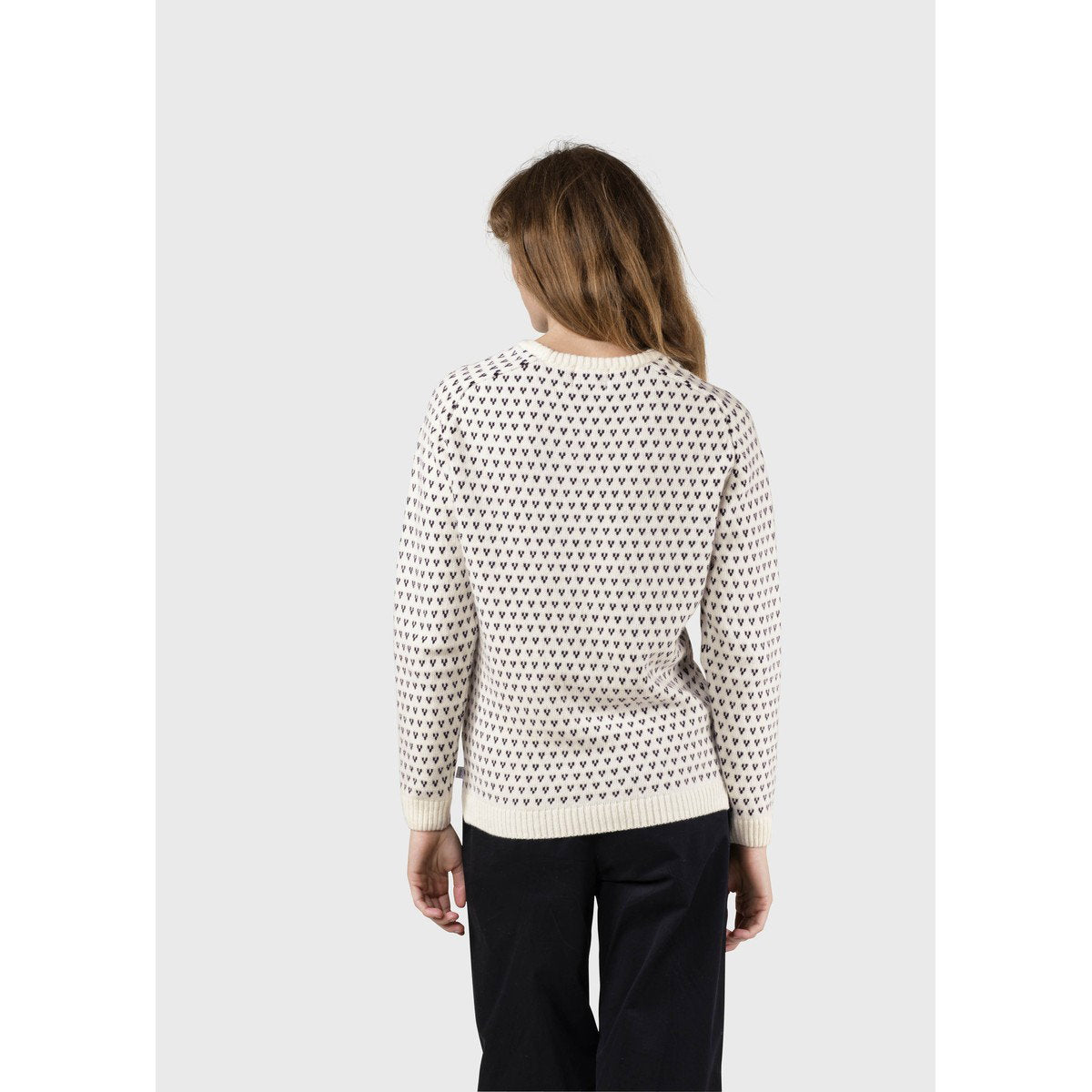 Klitmøller Collective Mika striktrøje, dame (Cream/Navy)