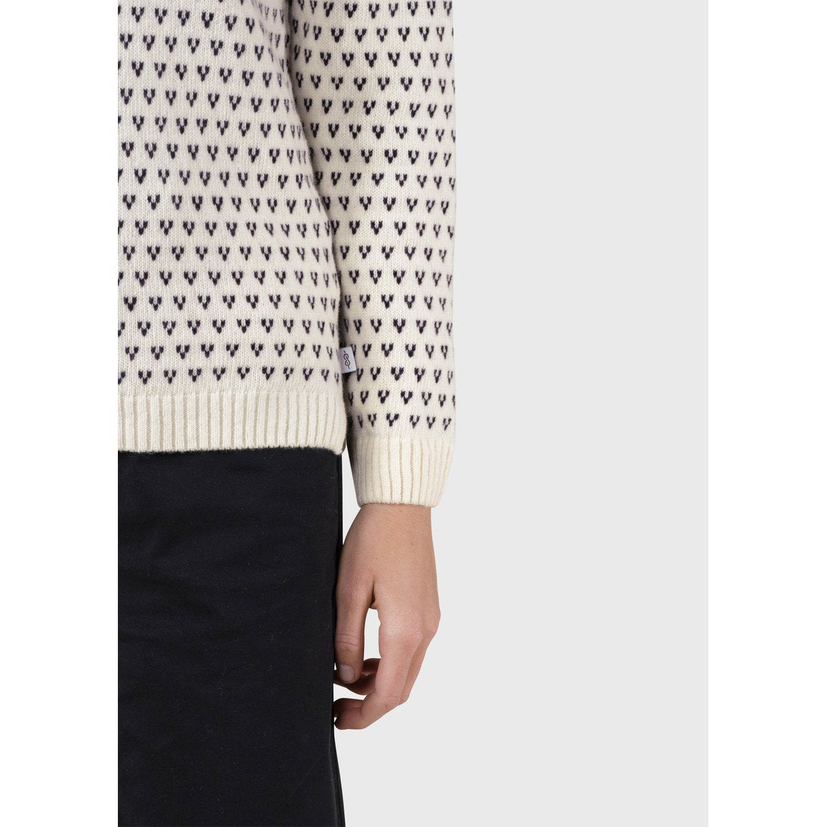 Klitmøller Collective Mika striktrøje, dame (Cream/Navy)