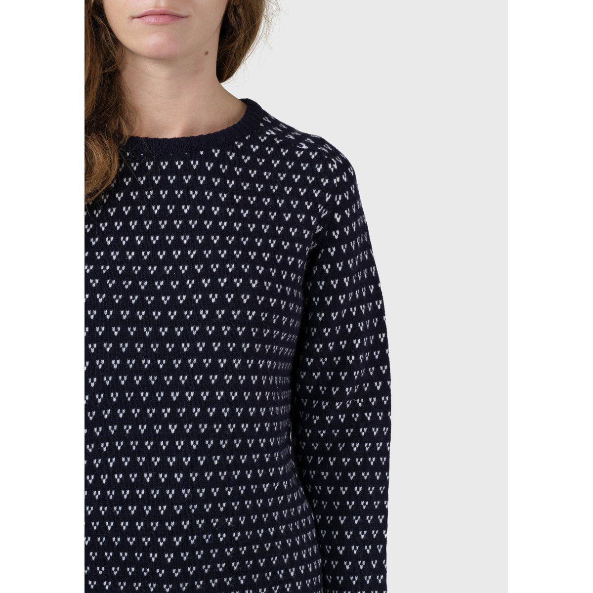 Klitmøller Collective Mika striktrøje, dame (Navy/Cream)