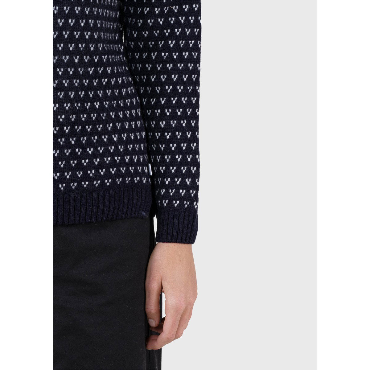 Klitmøller Collective Mika striktrøje, dame (Navy/Cream)