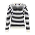 Klitmøller Collective Basic Stripe Merino Knit Sweater, dame (Cream / Navy)