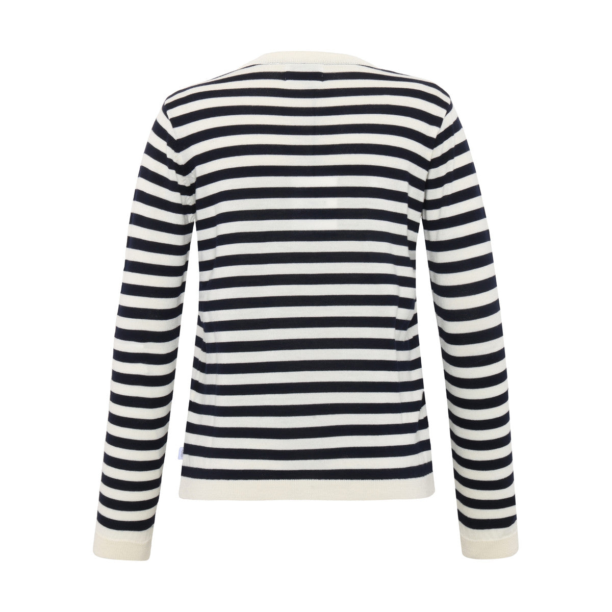 Klitmøller Collective Basic Stripe Merino Knit Sweater, dame (Cream / Navy)