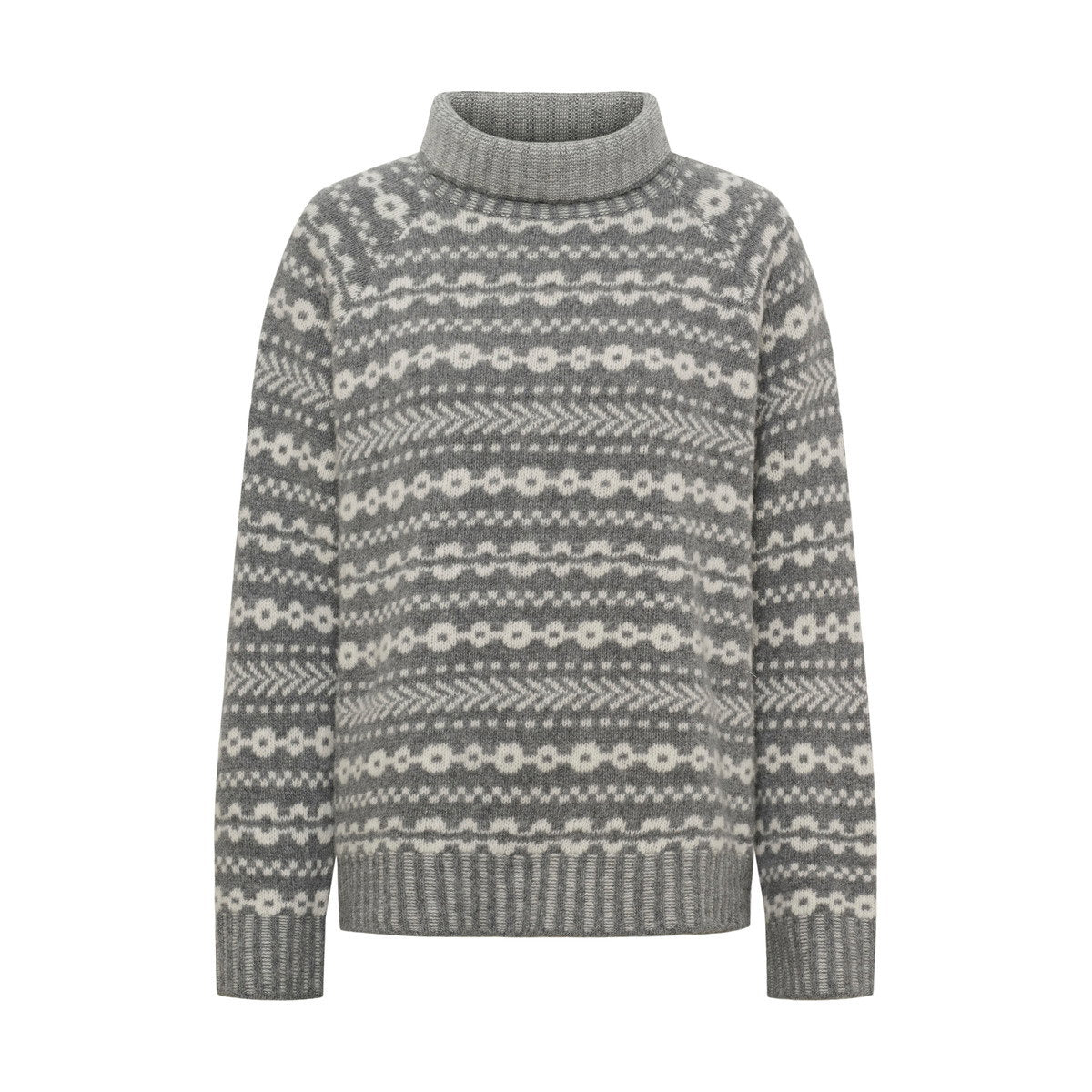 Klitmøller Collective Sofie striktrøje, dame (Light Grey/Cream)