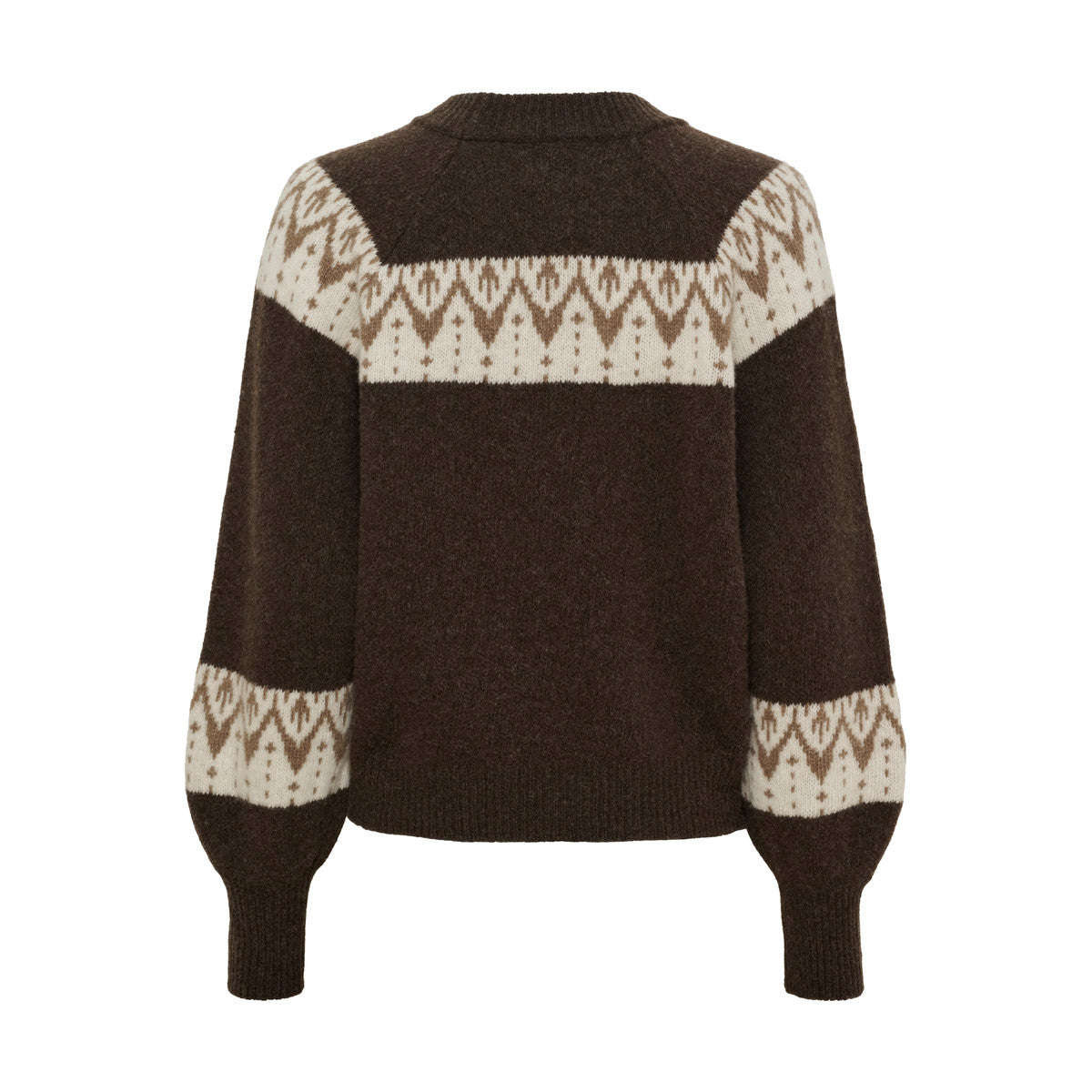 Klitmøller Collective Miller Striktrøje, dame (Taupe / Cream / Cashew)