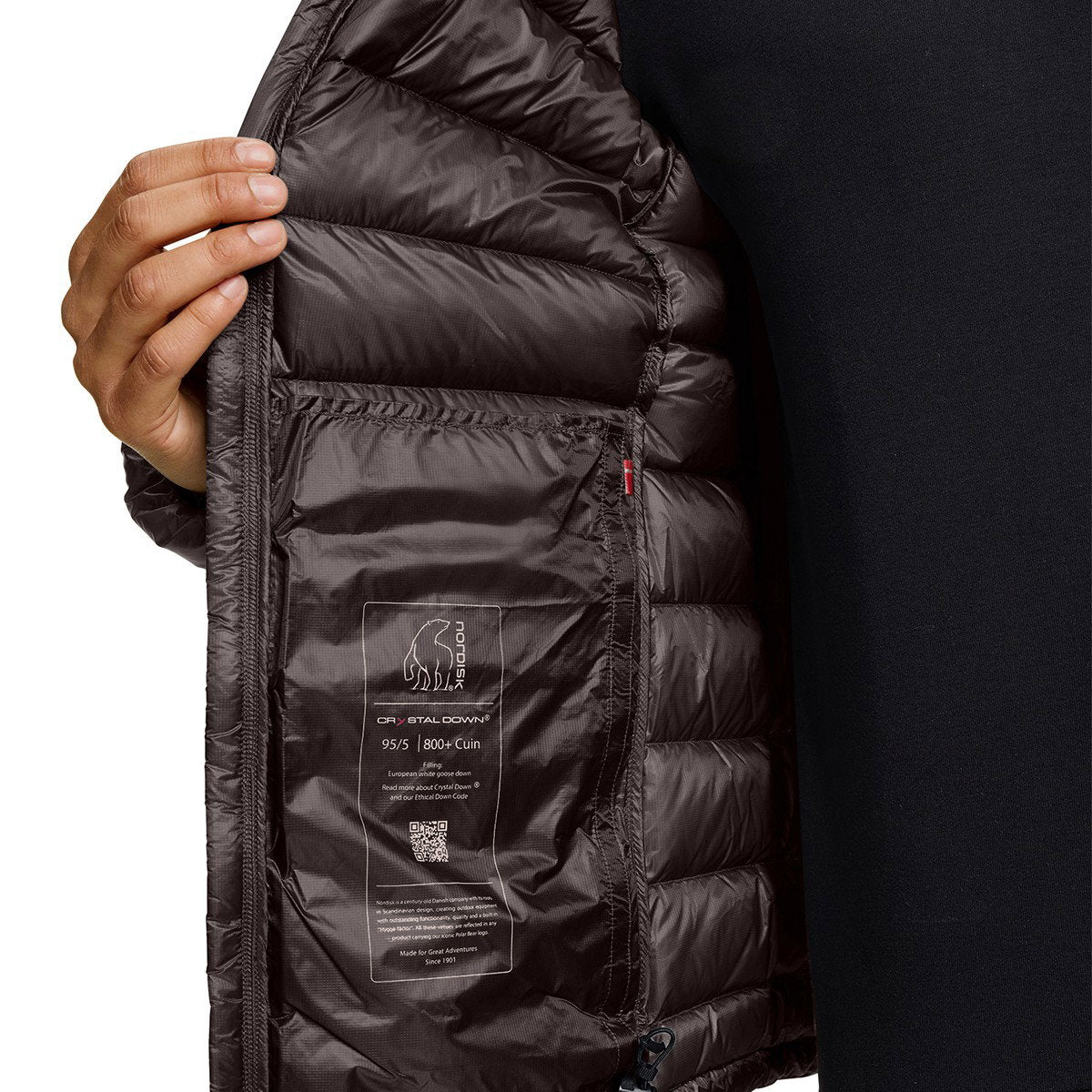 Nordisk Hjalte dunjakke, herre (Black)