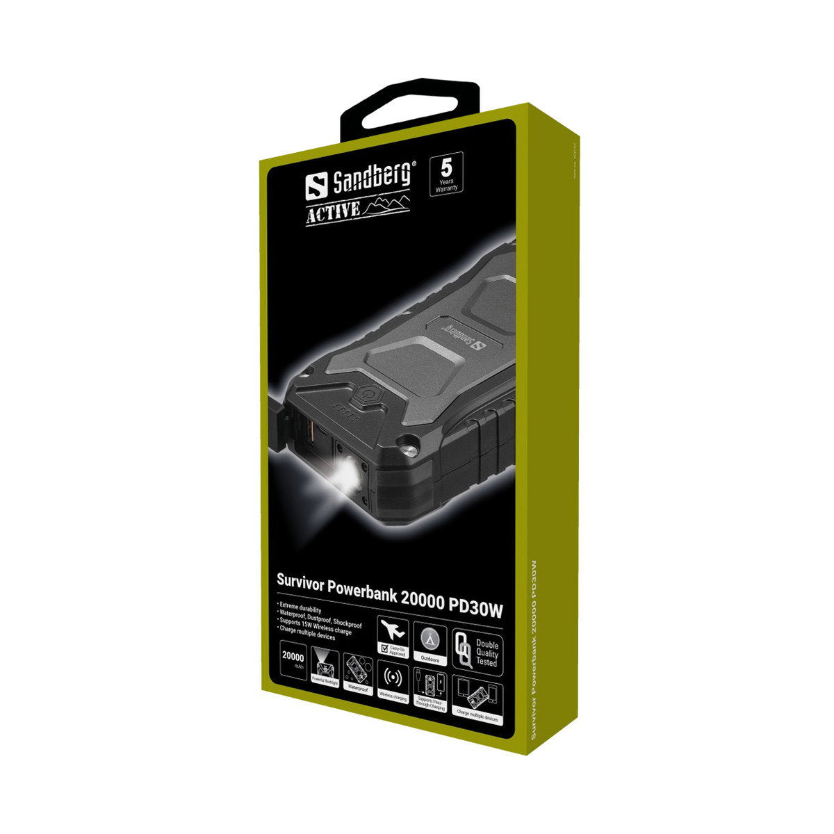 Sandberg Survivor Powerbank 20000 PD30W (Black)