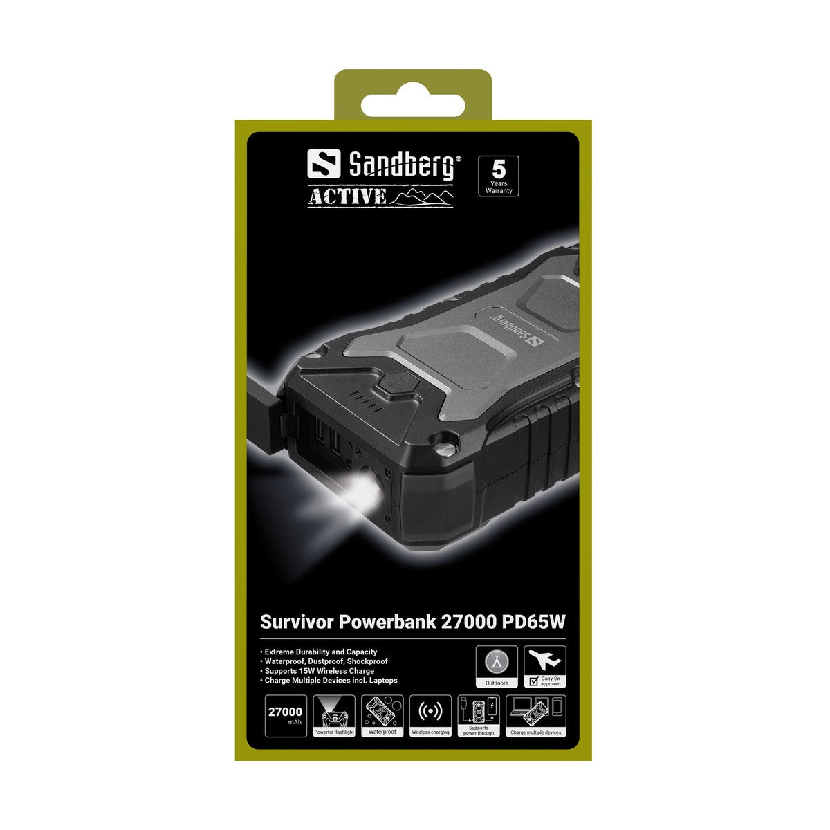 Sandberg Survivor Powerbank 27000 PD65W (Black)