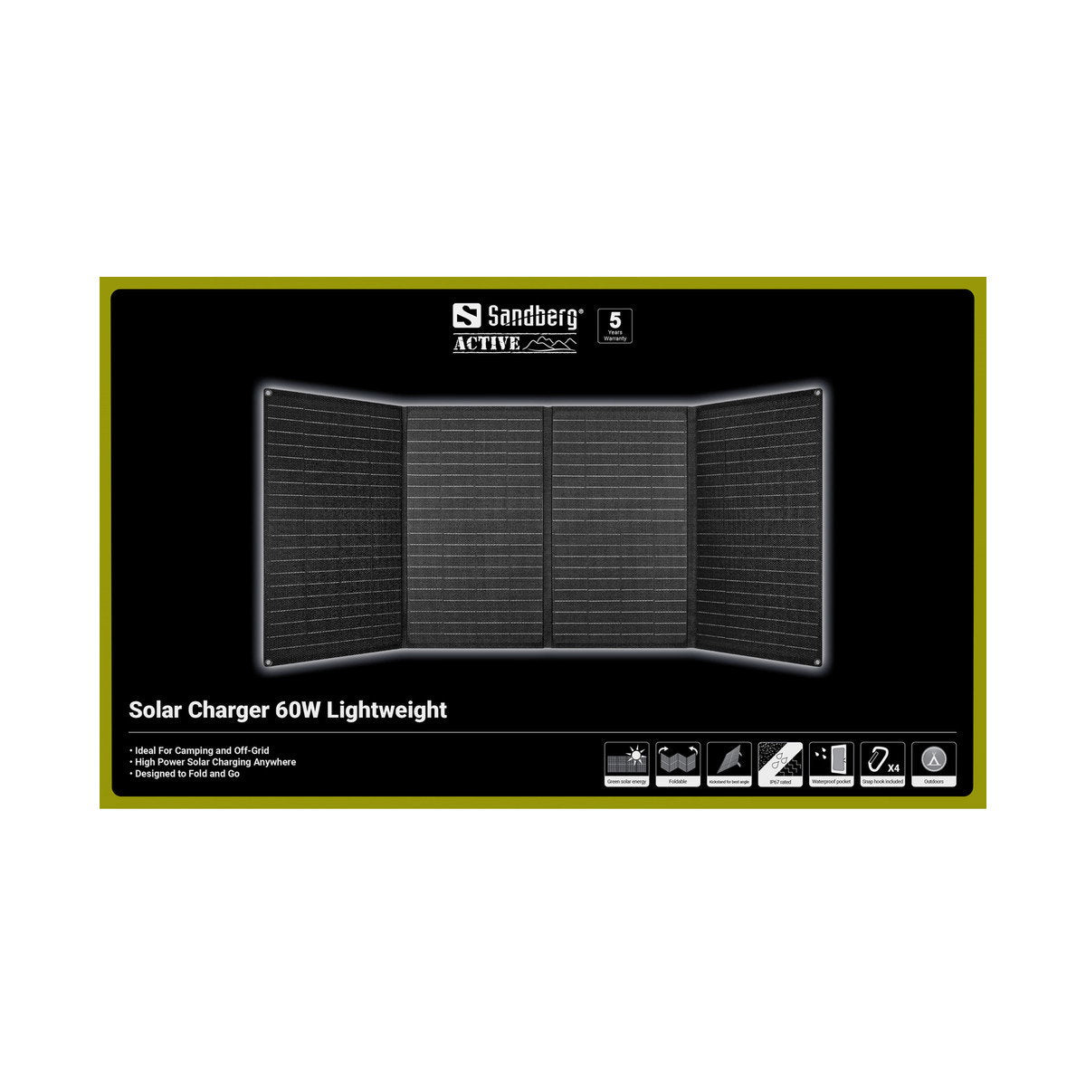Sandberg Solar Charger Lightweight 60 W (Black)