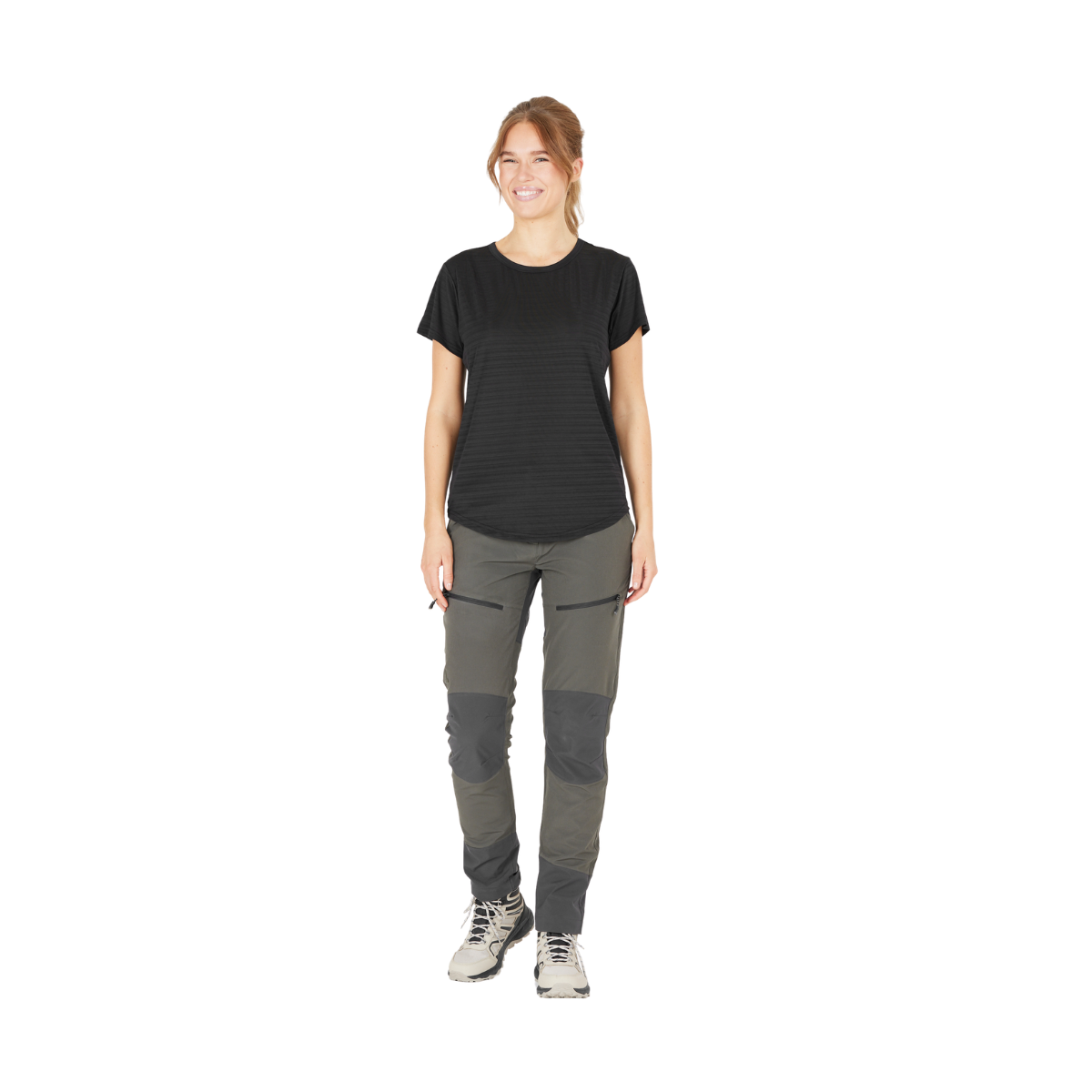 Whistler Skylon Striped t-shirt, dame (Black)