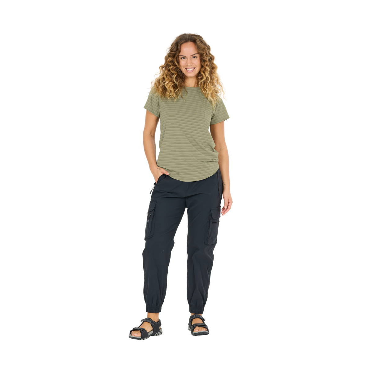 Whistler Skylon Striped t-shirt, dame (Seagrass)
