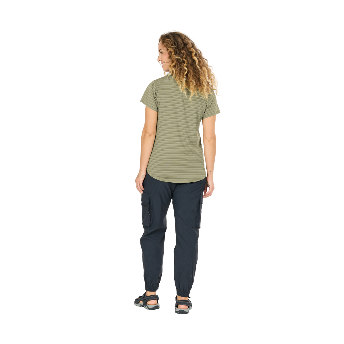 Whistler Skylon Striped t-shirt, dame (Seagrass)