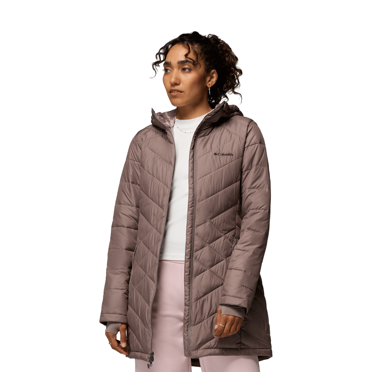 Columbia Heavenly™ Long Hooded vinterjakke, dame (Iron)
