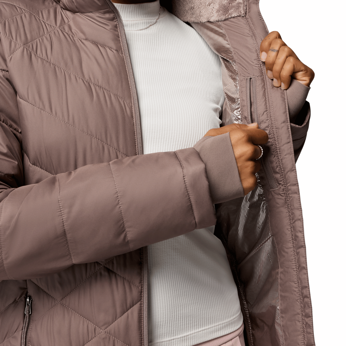 Columbia Heavenly™ Long Hooded vinterjakke, dame (Iron)