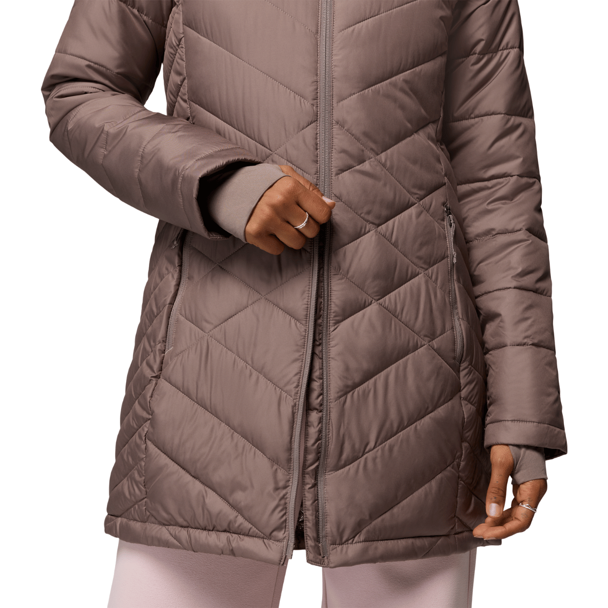 Columbia Heavenly™ Long Hooded vinterjakke, dame (Iron)