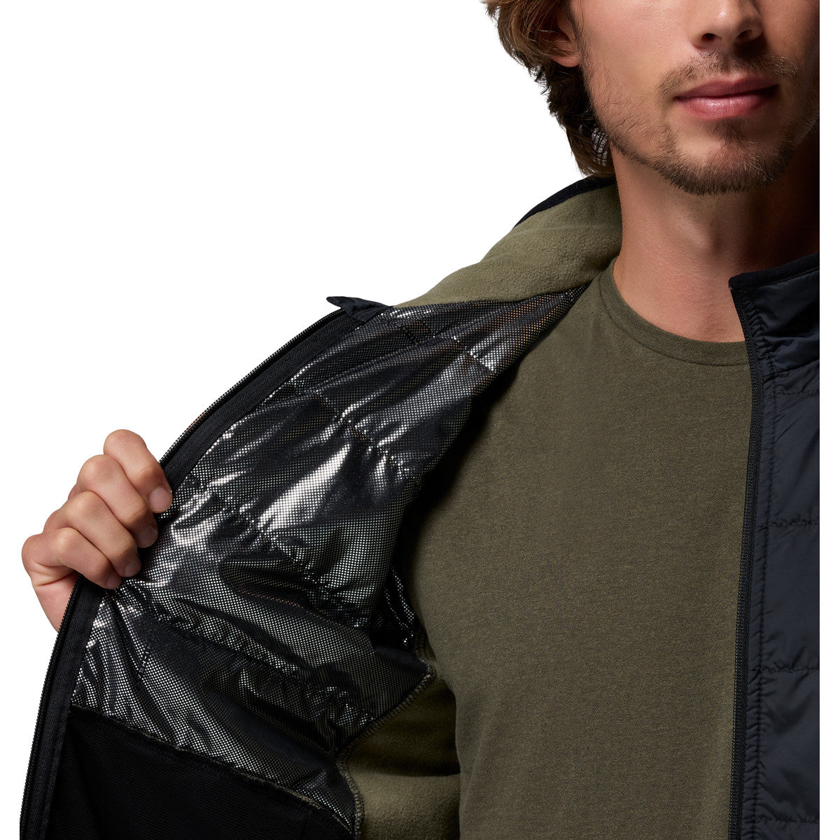 Columbia Basin Butte™ Full Zip Fleece II, herre (Stone Green / Black)
