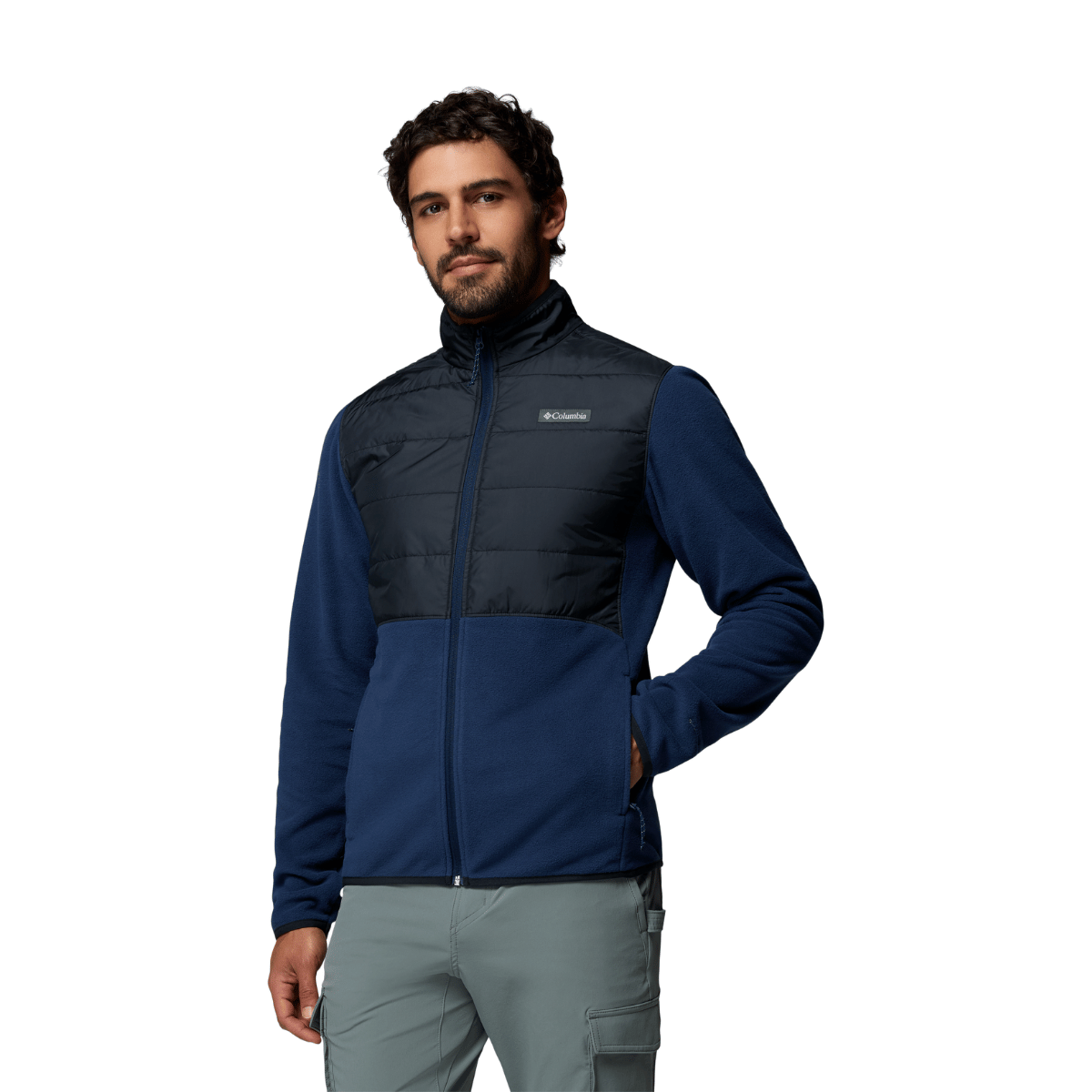 Columbia Basin Butte™ Full Zip Fleece II, herre (Collegiate Navy / Black)