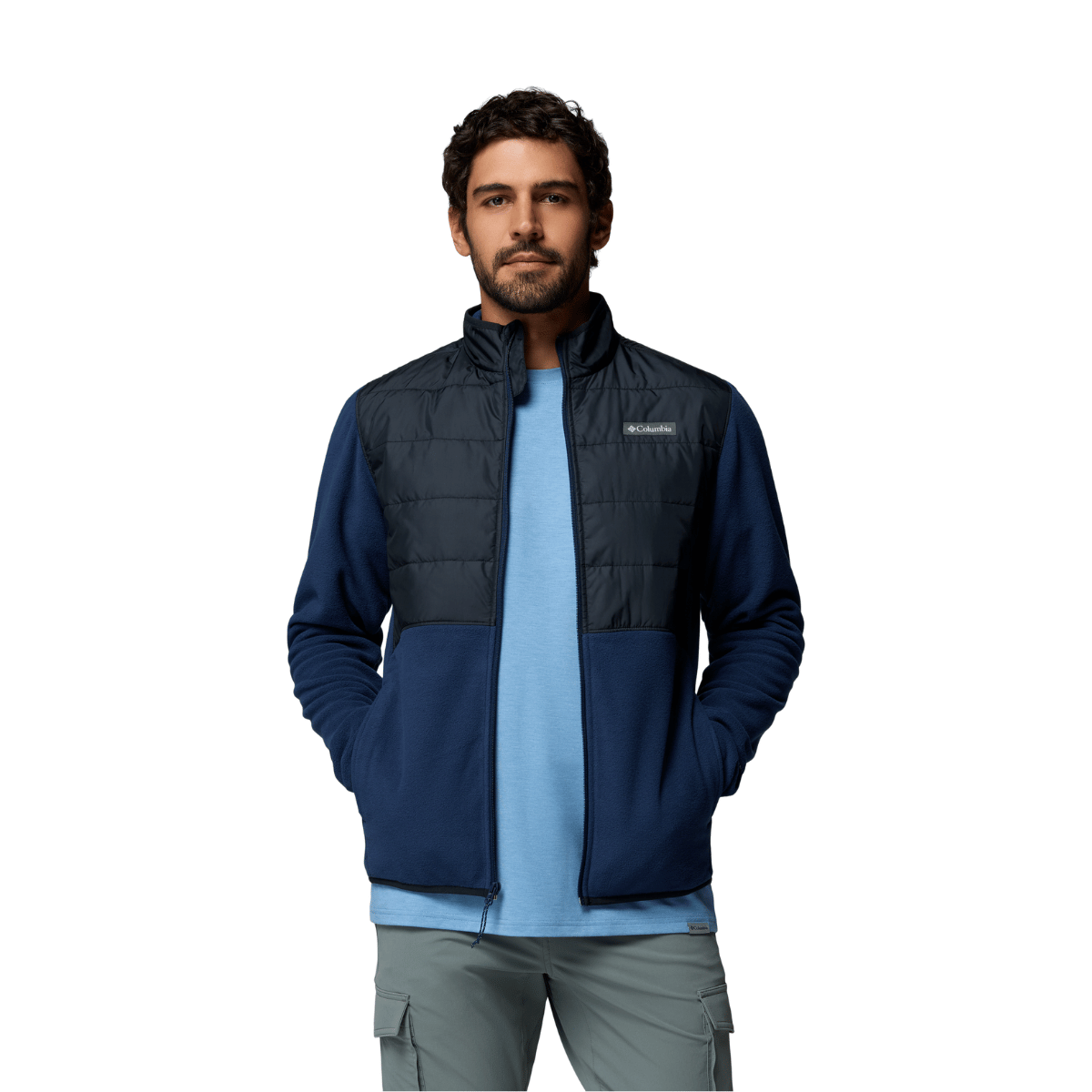 Columbia Basin Butte™ Full Zip Fleece II, herre (Collegiate Navy / Black)
