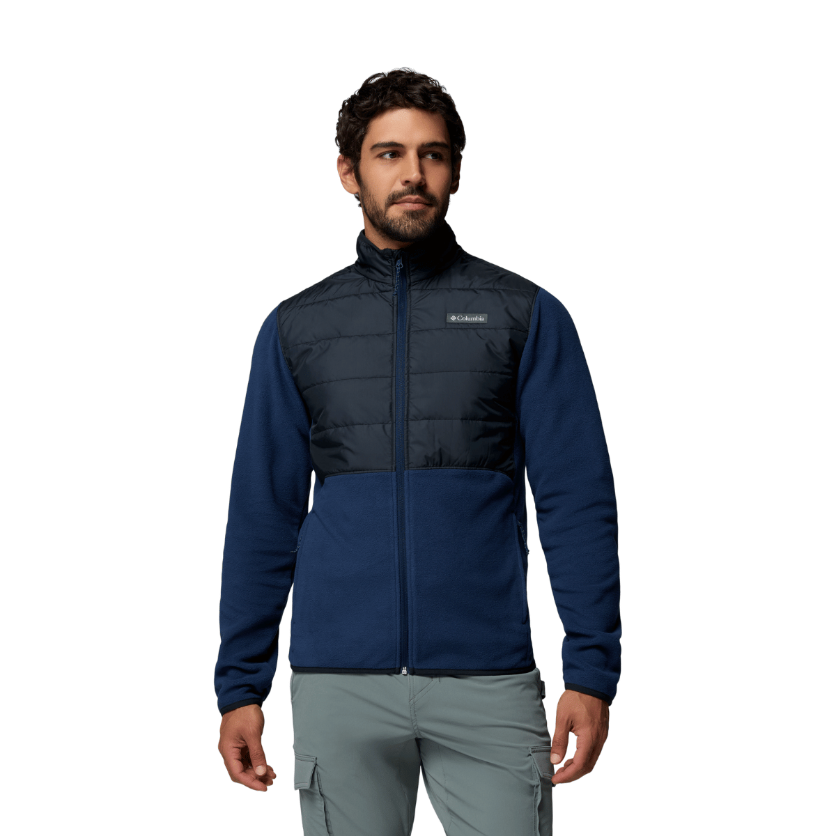 Columbia Basin Butte™ Full Zip Fleece II, herre (Collegiate Navy / Black)