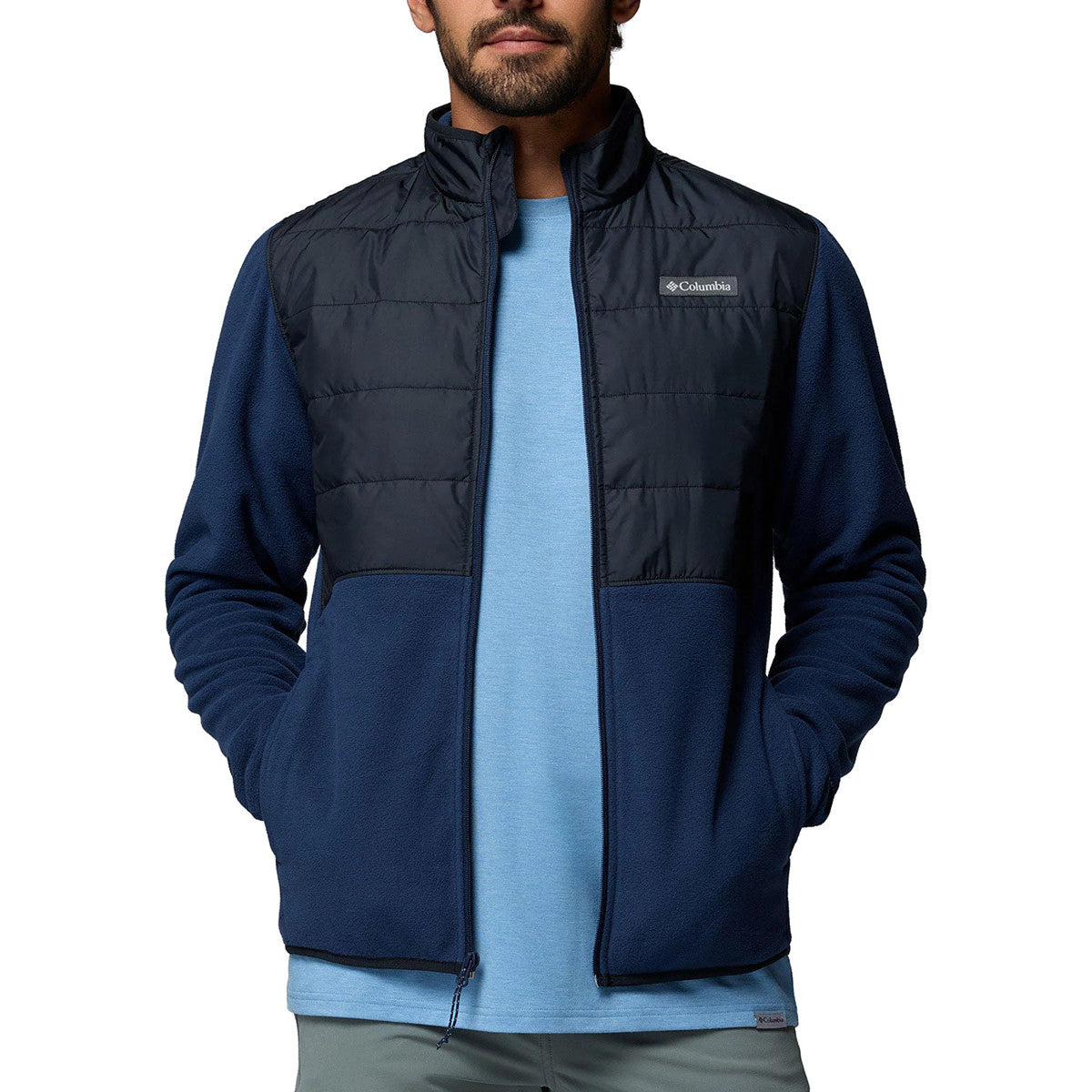 Columbia Basin Butte™ Full Zip Fleece II, herre (Collegiate Navy / Black)