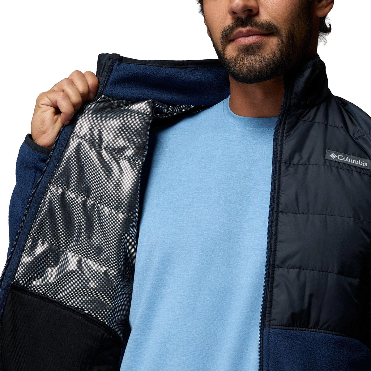 Columbia Basin Butte™ Full Zip Fleece II, herre (Collegiate Navy / Black)