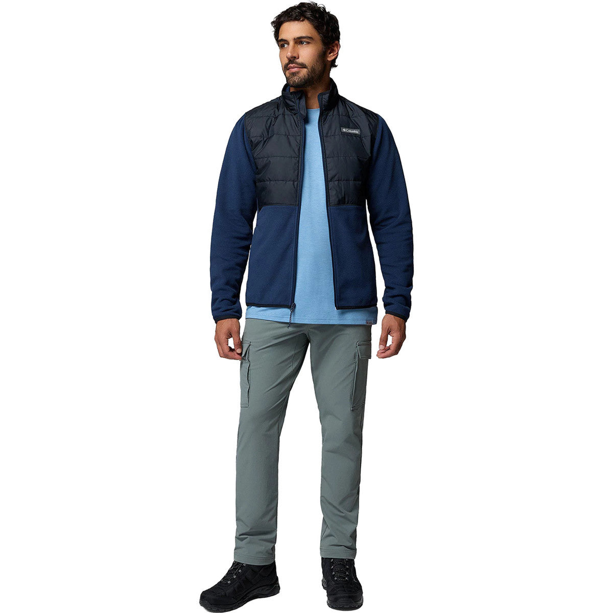 Columbia Basin Butte™ Full Zip Fleece II, herre (Collegiate Navy / Black)