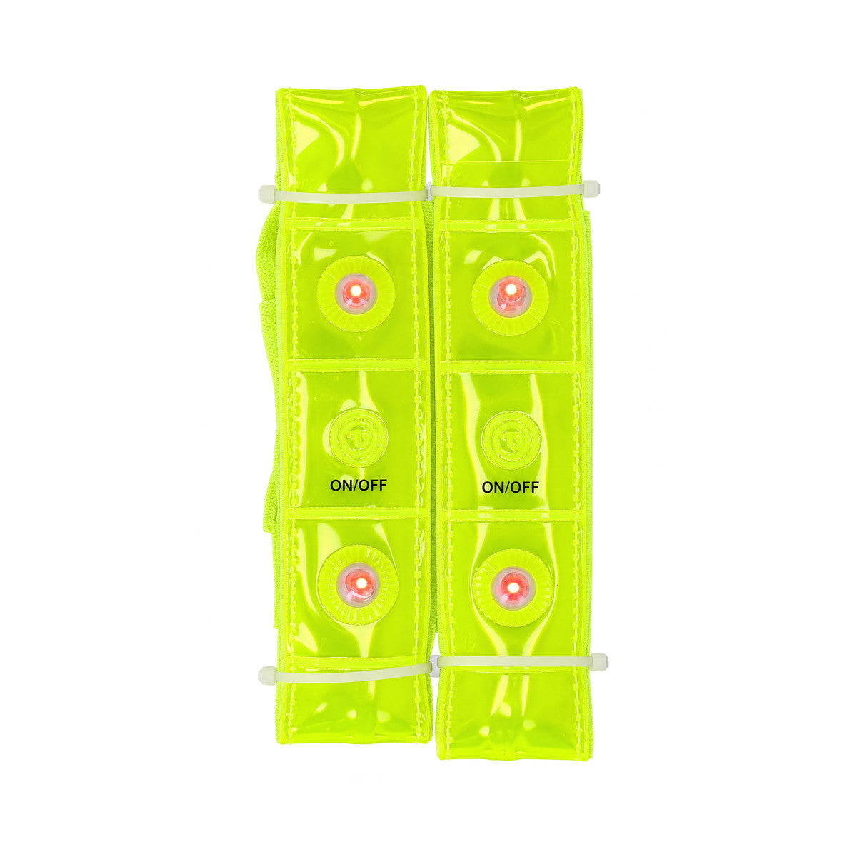 Endurance / Salzman Refleks bånd med 4 Leds - 2 pak (Safety Yellow)