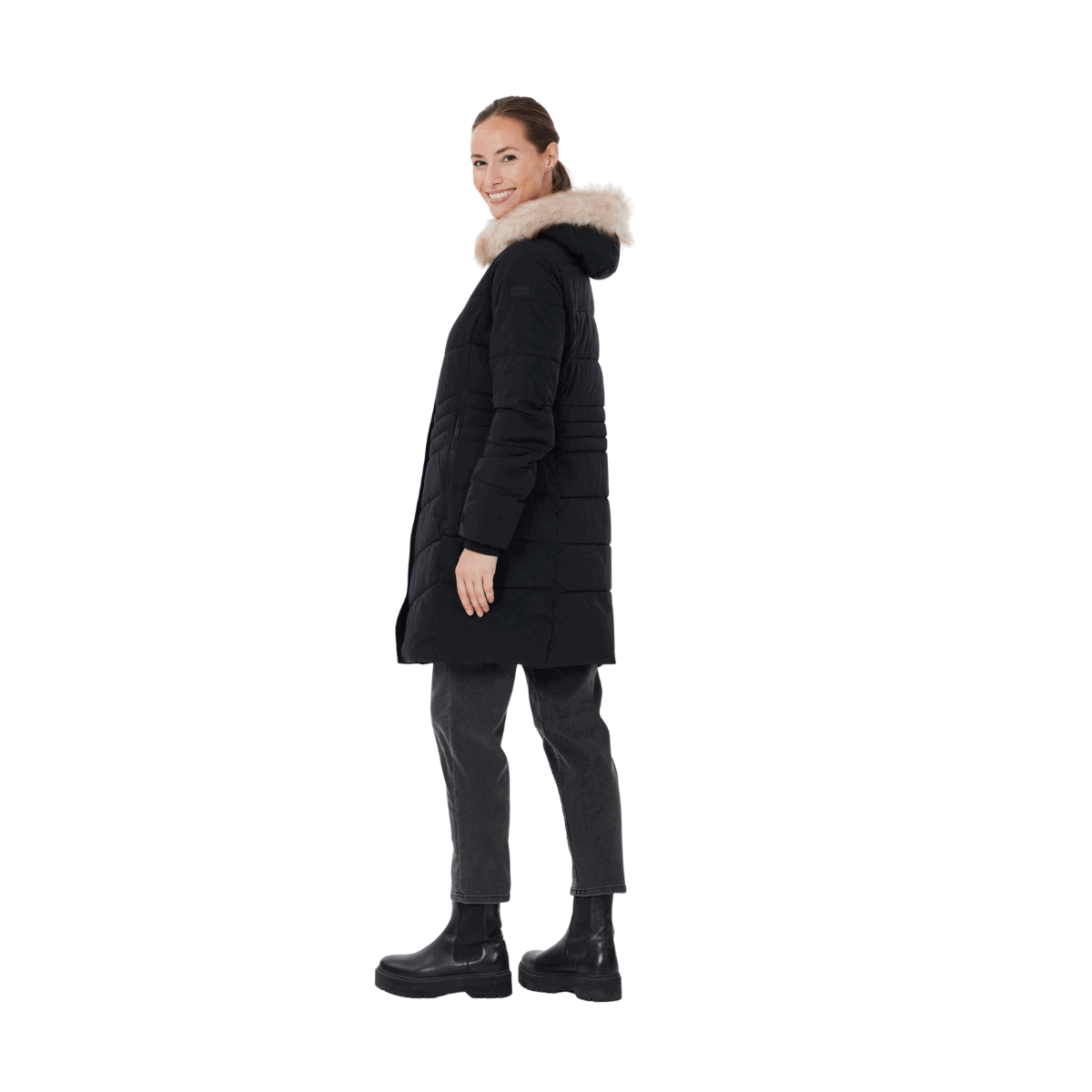 CMP Long Parka, dame (Nero)