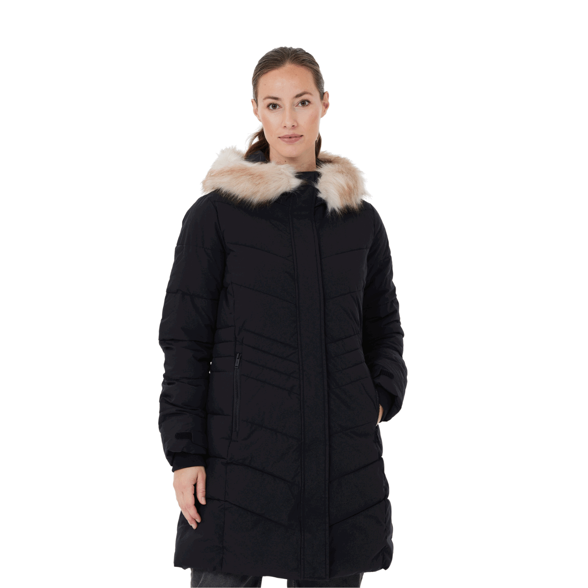CMP Long Parka, dame (Nero)
