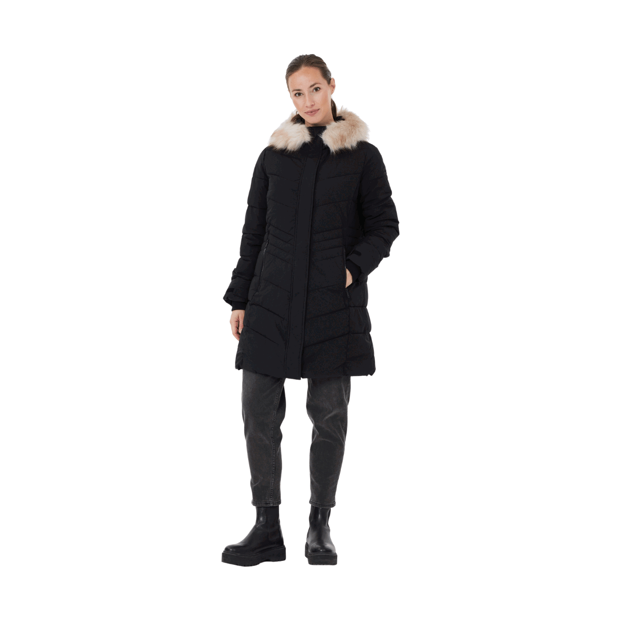 CMP Long Parka, dame (Nero)