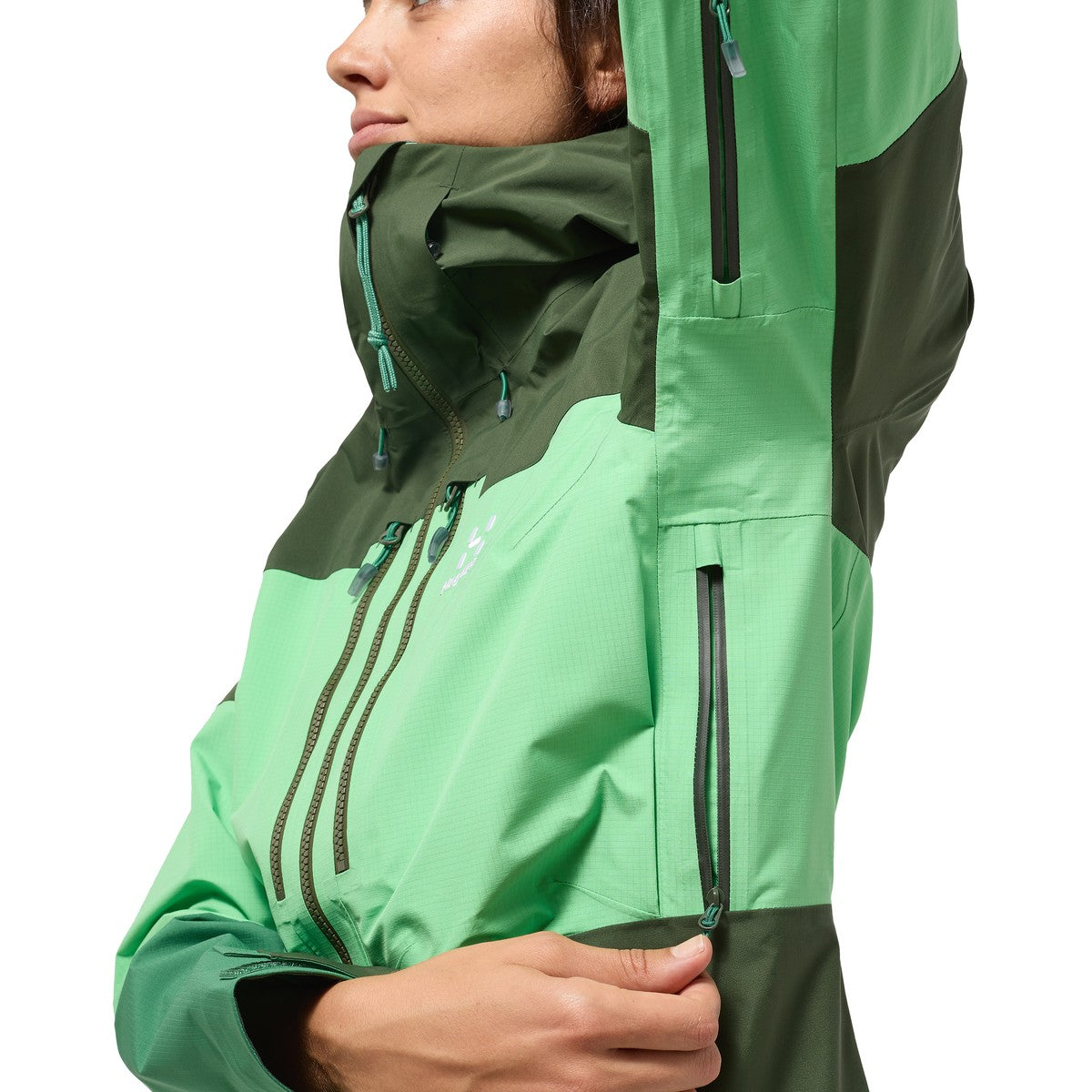 Haglöfs Spitz GORE-TEX Pro skaljakke, dame (Mint Stone / Seaweed Green)