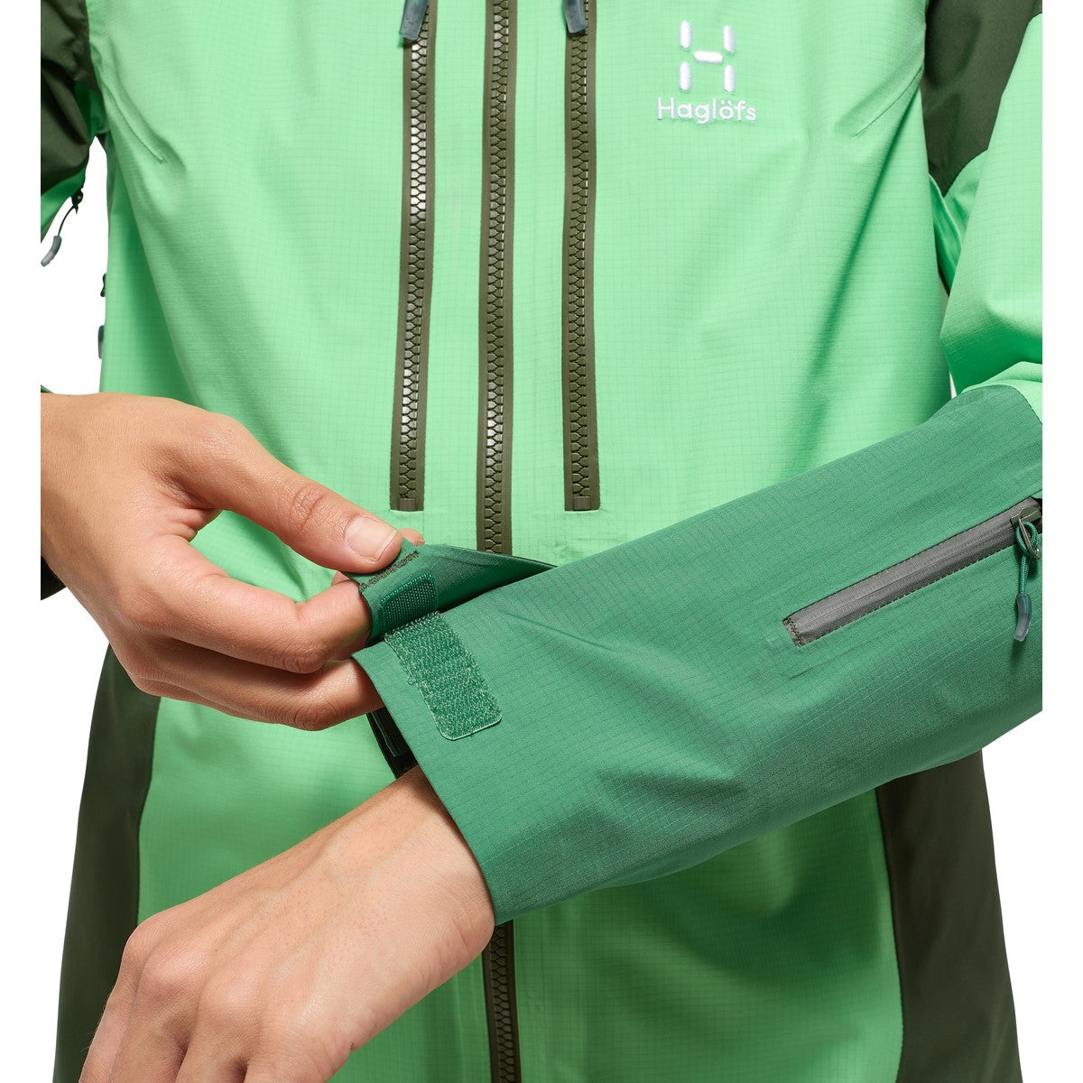 Haglöfs Spitz GORE-TEX Pro skaljakke, dame (Mint Stone / Seaweed Green)