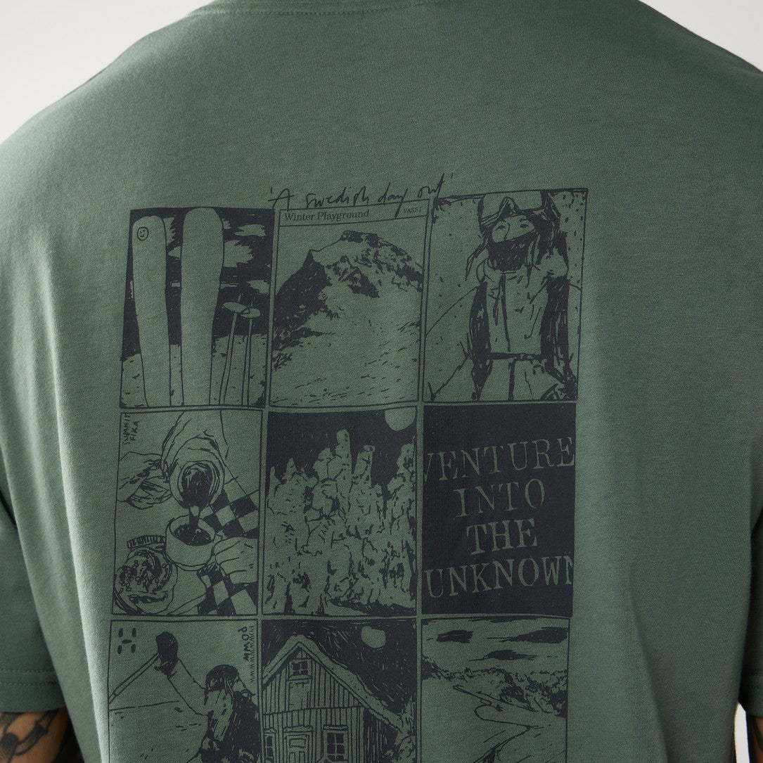 Haglöfs Outsiders Graphic t-shirt, herre (Chlorophyll Green)