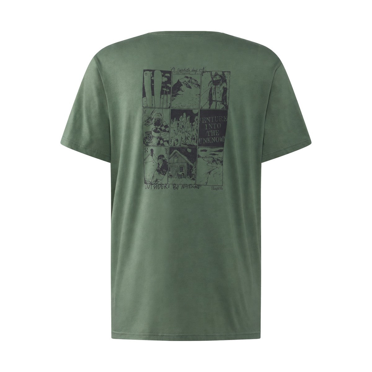 Haglöfs Outsiders Graphic t-shirt, herre (Chlorophyll Green)