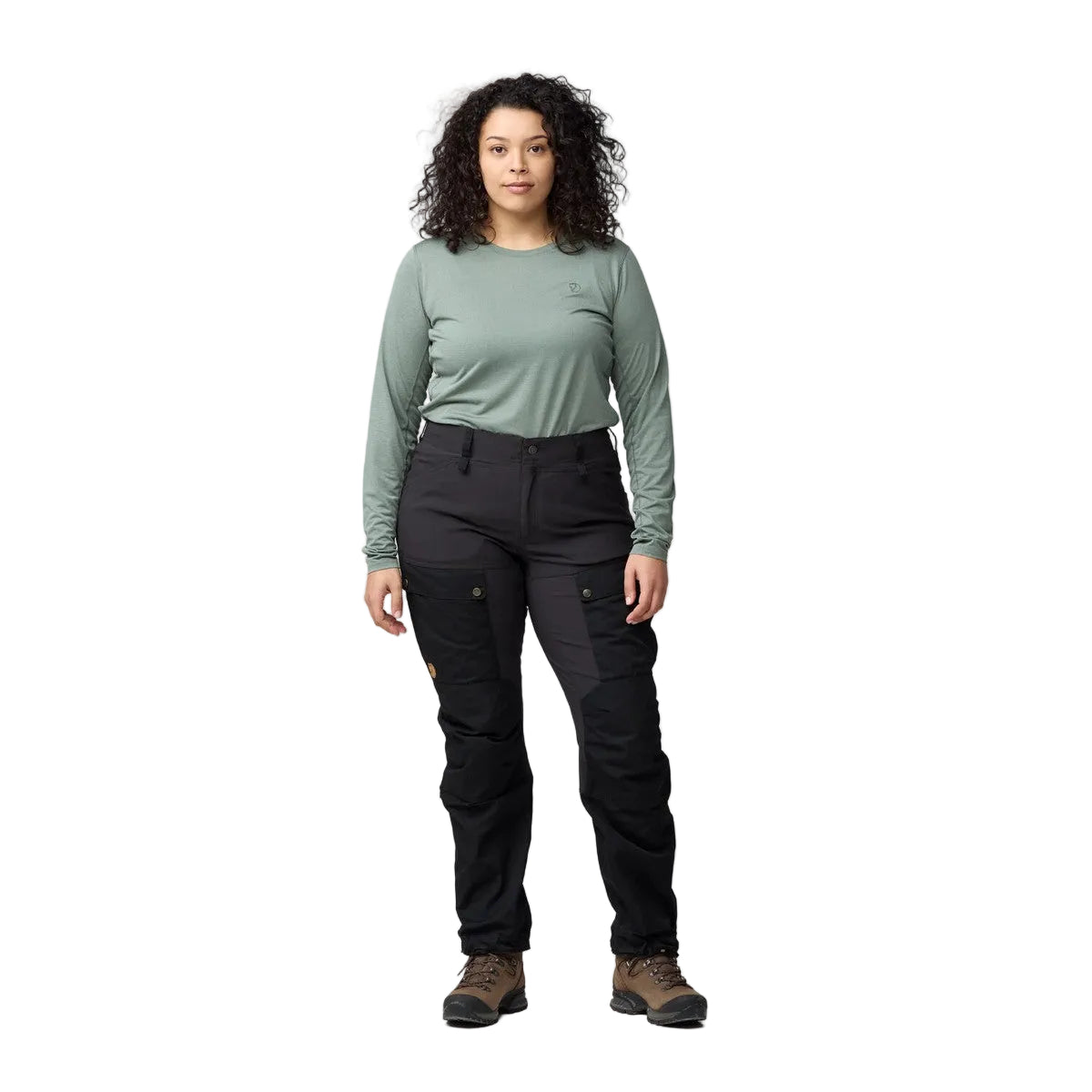 Fjällräven Keb Curved bukser, Regular, dame (Black)