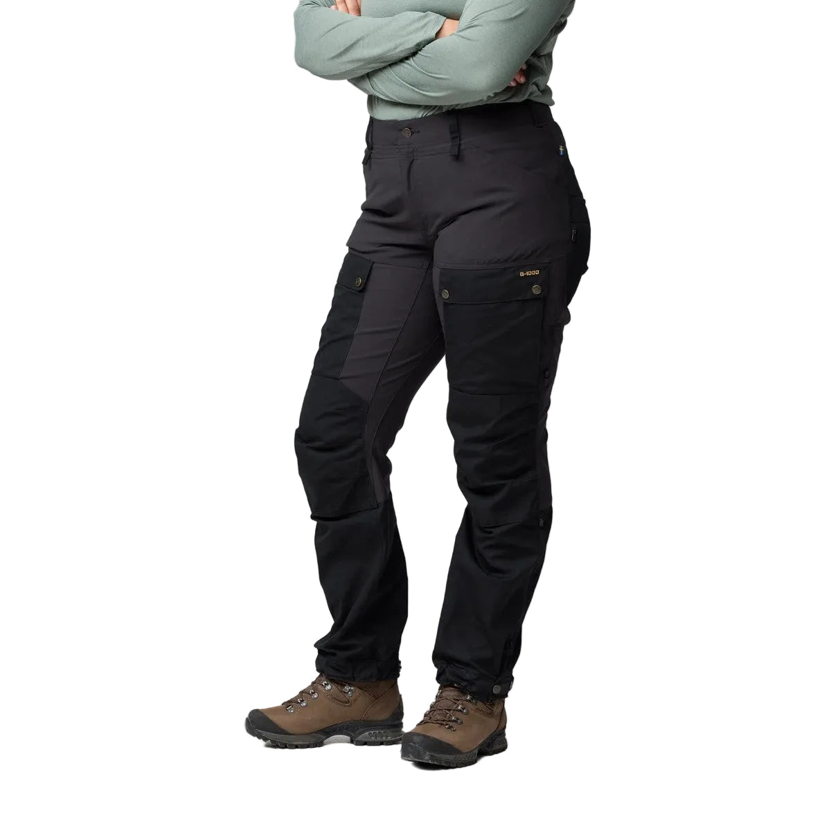 Fjällräven Keb Curved bukser, Regular, dame (Black)