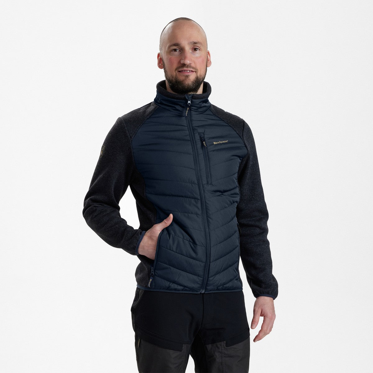 Deerhunter Moor vatteret jakke med strik, herre (Dark Blue)