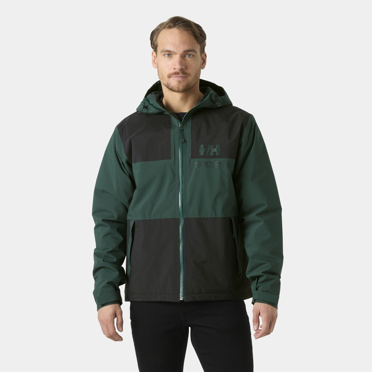 Helly Hansen Ace Isoleret regnjakke, herre (Dark Jungle)