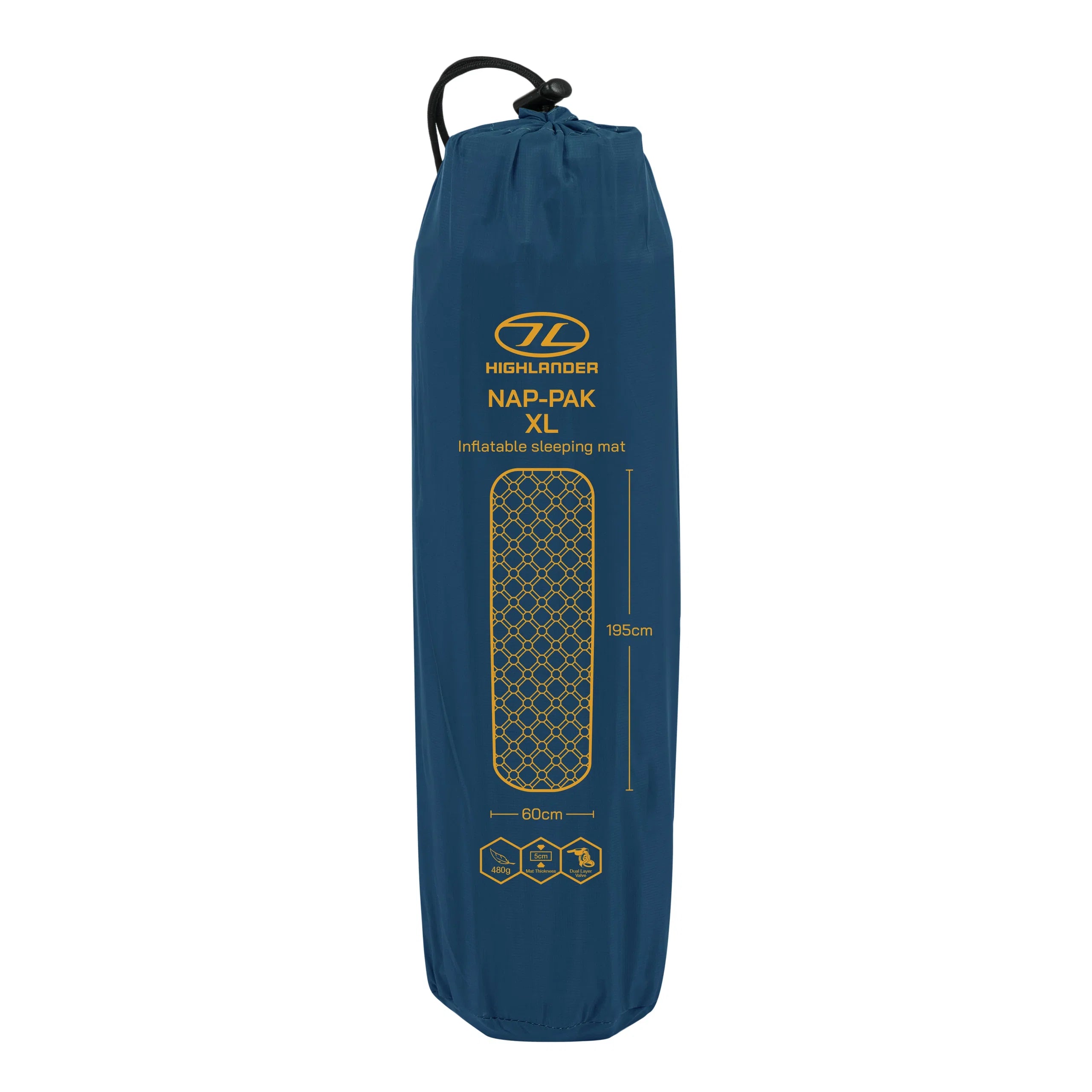highlander Nap-Pak XL Oppusteligt underlag (Deep Blue)