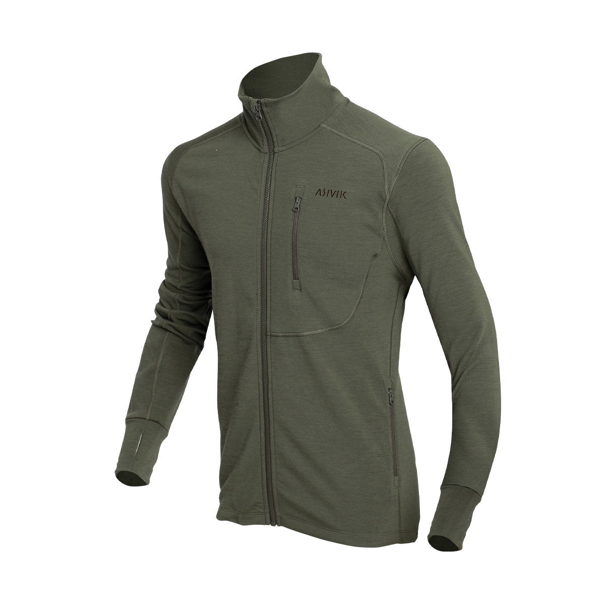 Asivik Adventure Mid Wool fleece, herre (Khaki)