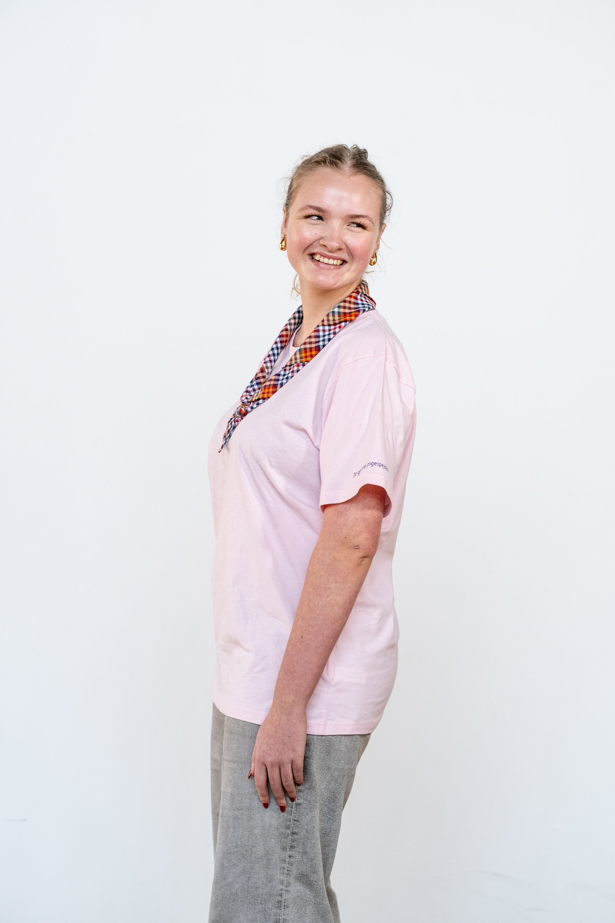 De grønne pigespejdere Girl Power t-shirt, dame (Light Pink)