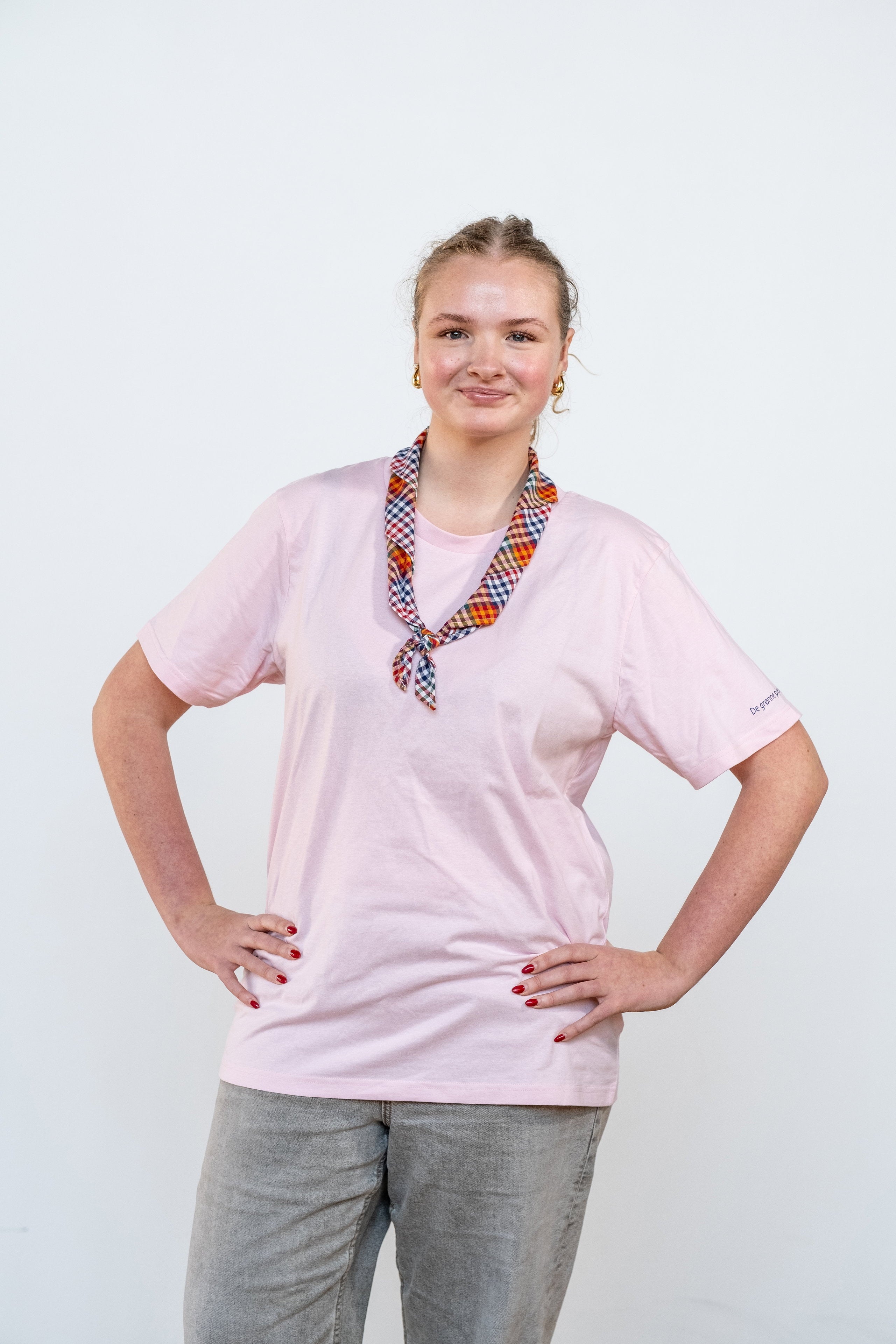 De grønne pigespejdere Girl Power t-shirt, dame (Light Pink)